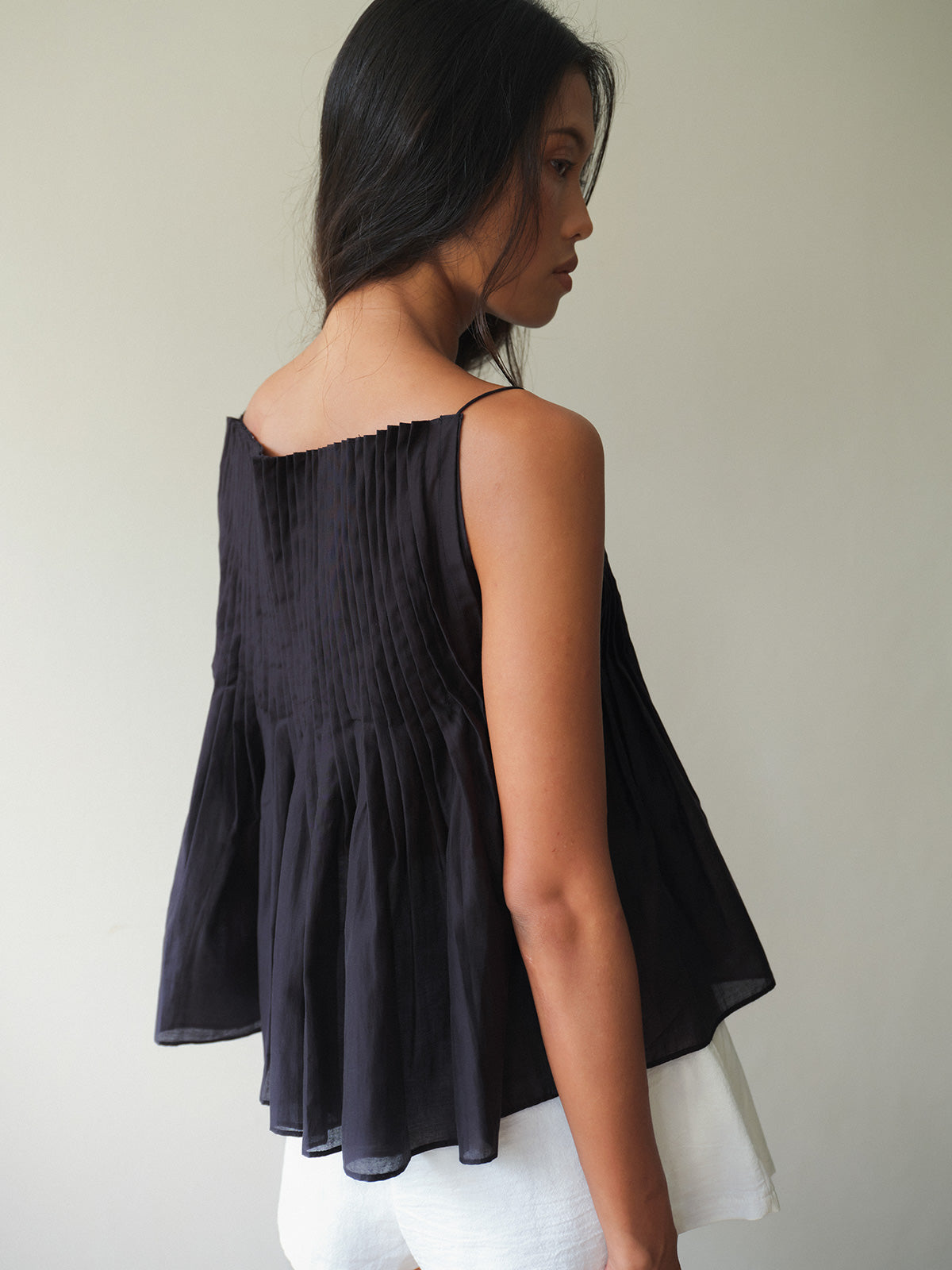 SAYA - SENNA - PLEATED SHEER TOP
