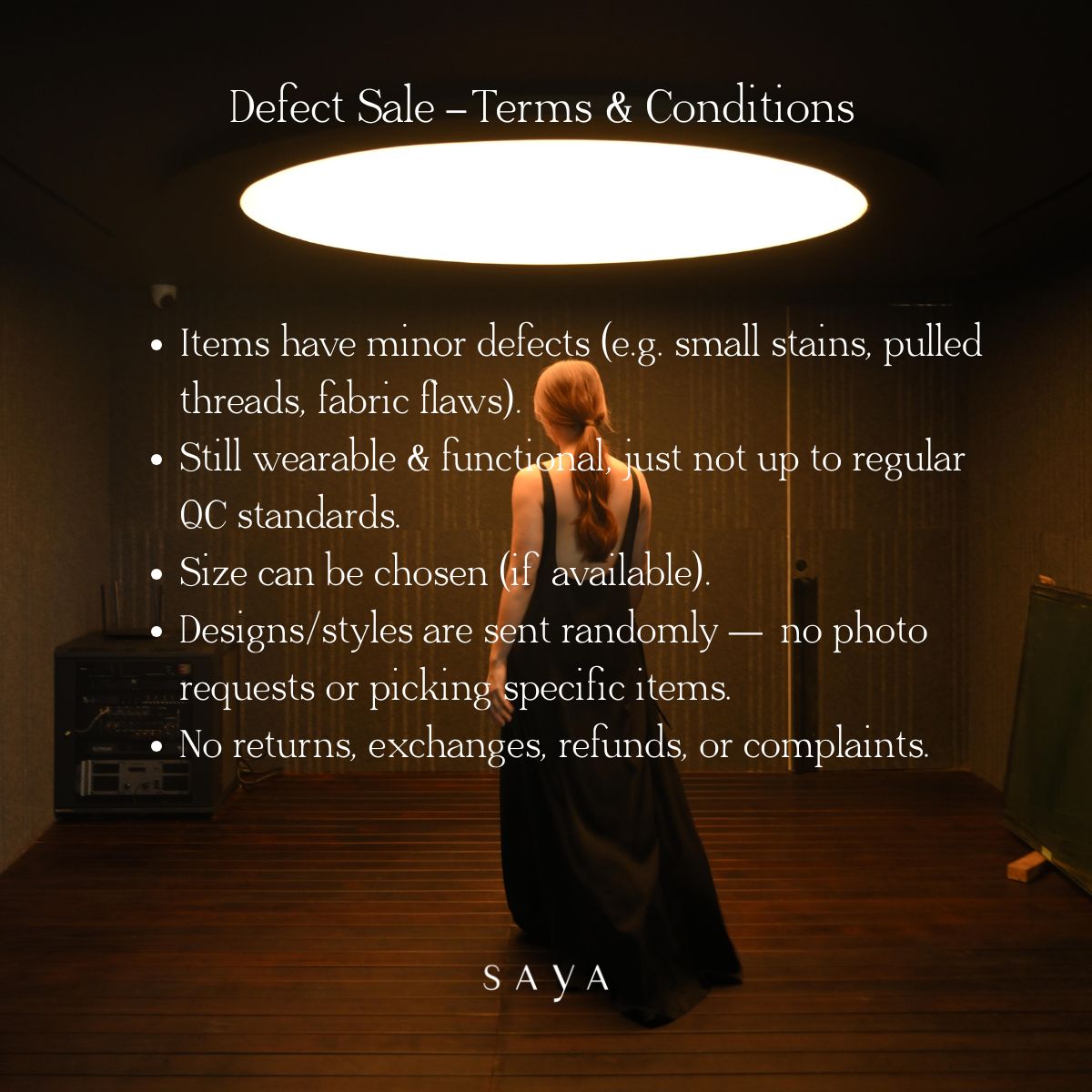 SAYA - HEIDI - DEFECT ITEMS SALE