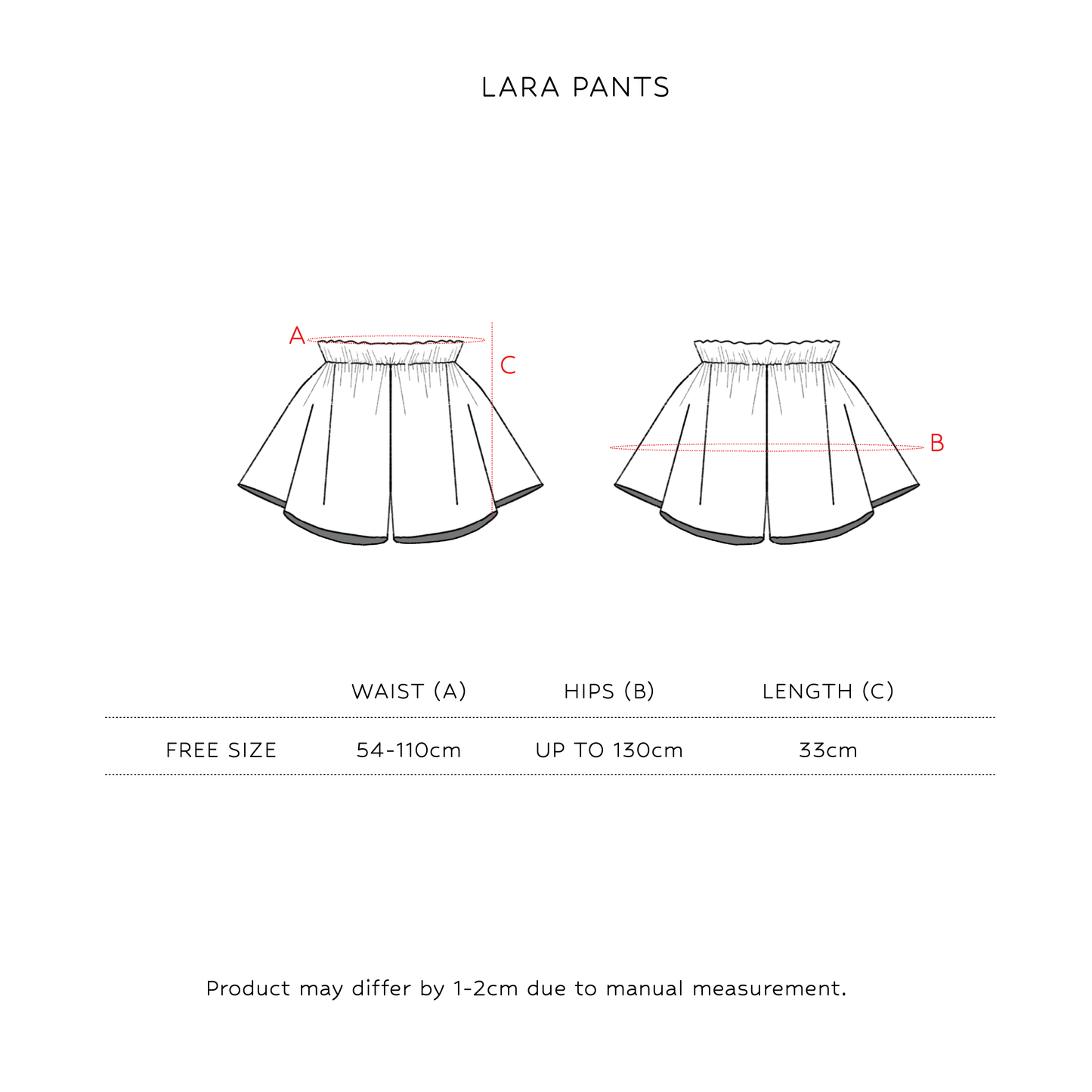 SAYA - LARA SHORTS  - DEFECT ITEMS SALE