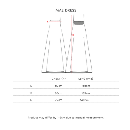 SAYA - MAE - ROUNDED SQUARE NECK MAXI DRESS