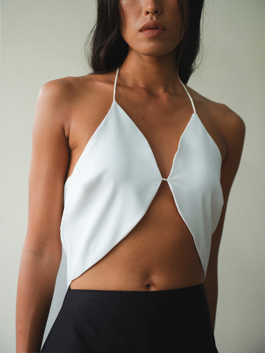 SAYA - YUI - ROUNDED HALTER TOP