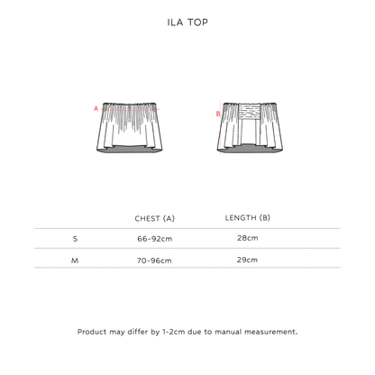 SAYA - ILA - PLEATED TUBE TOP