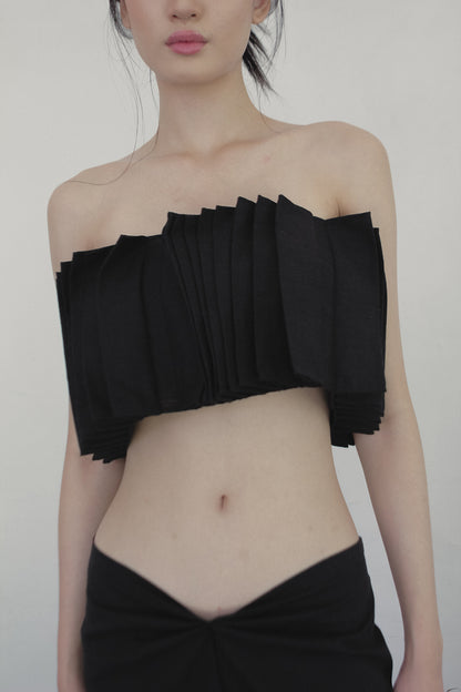 SAYA - ALGA - PINCHED PLEATS TUBE TOP