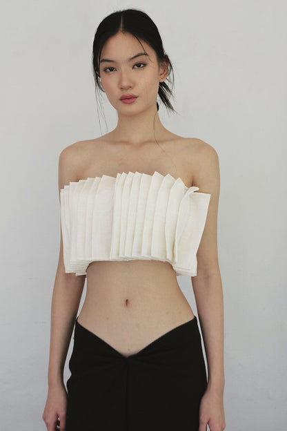 SAYA - ALGA - PINCHED PLEATS TUBE TOP