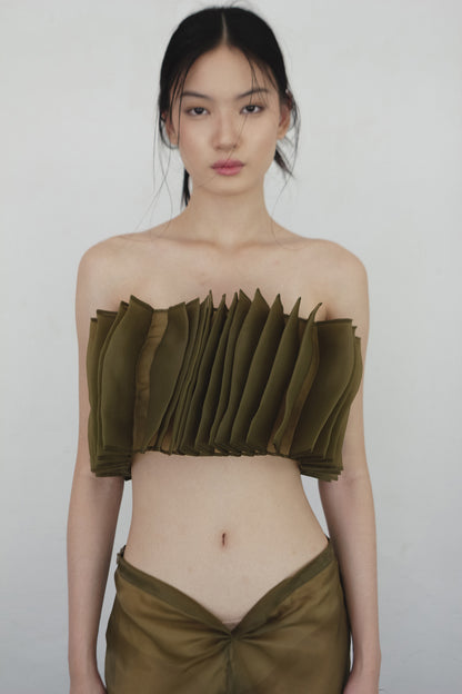 SAYA - ALGA - PINCHED PLEATS TUBE TOP