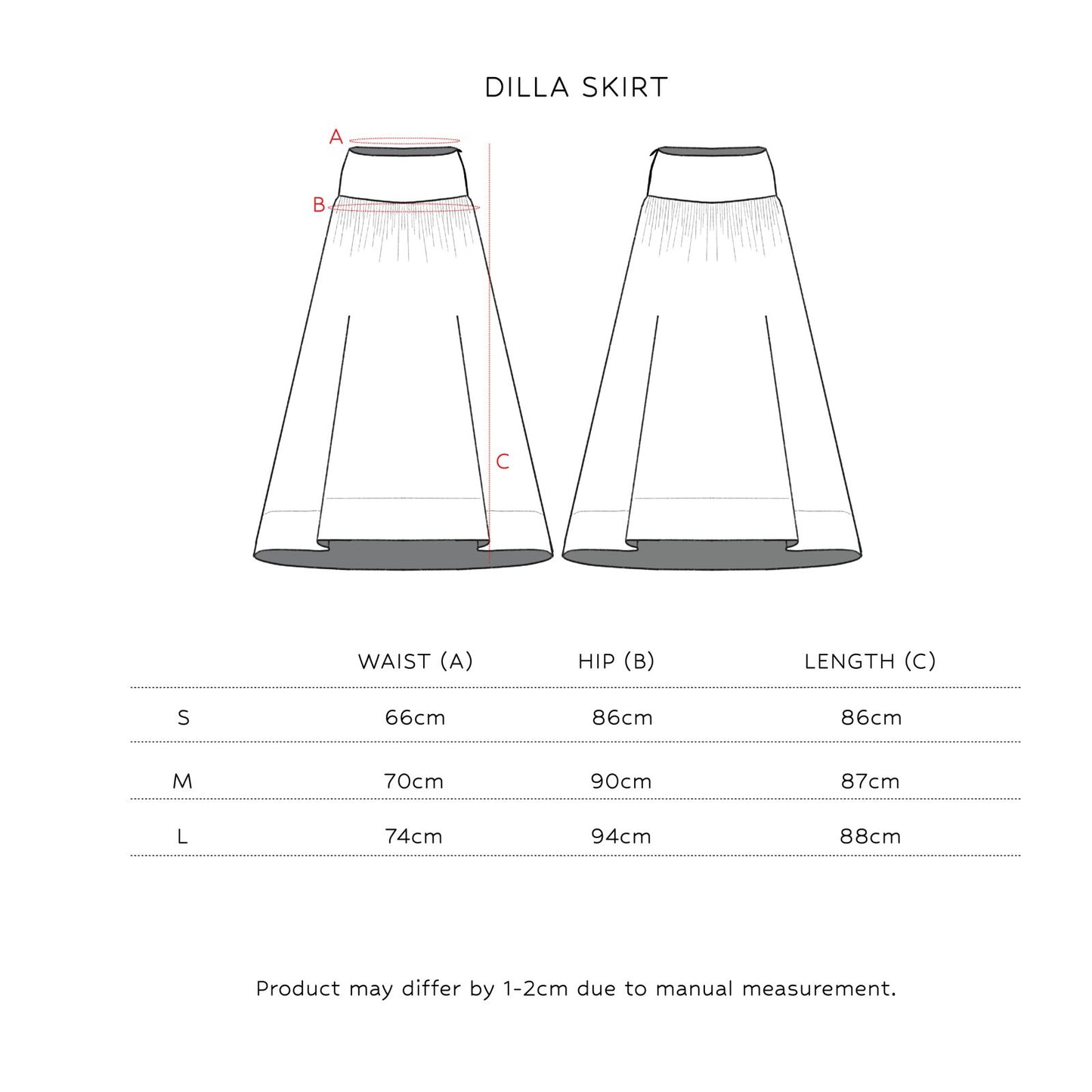 SAYA - DILLA - MIDI SKIRT