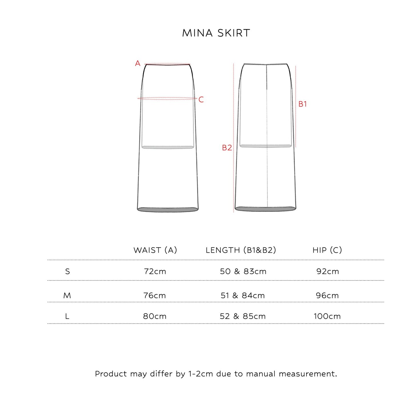 SAYA - SAYA X ELXI - MINA - MIDI SKIRT