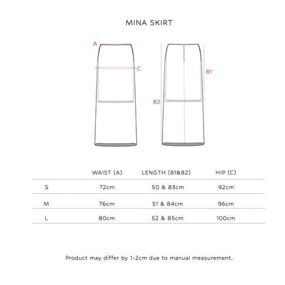 SAYA - SAYA X ELXI - MINA - MIDI SKIRT