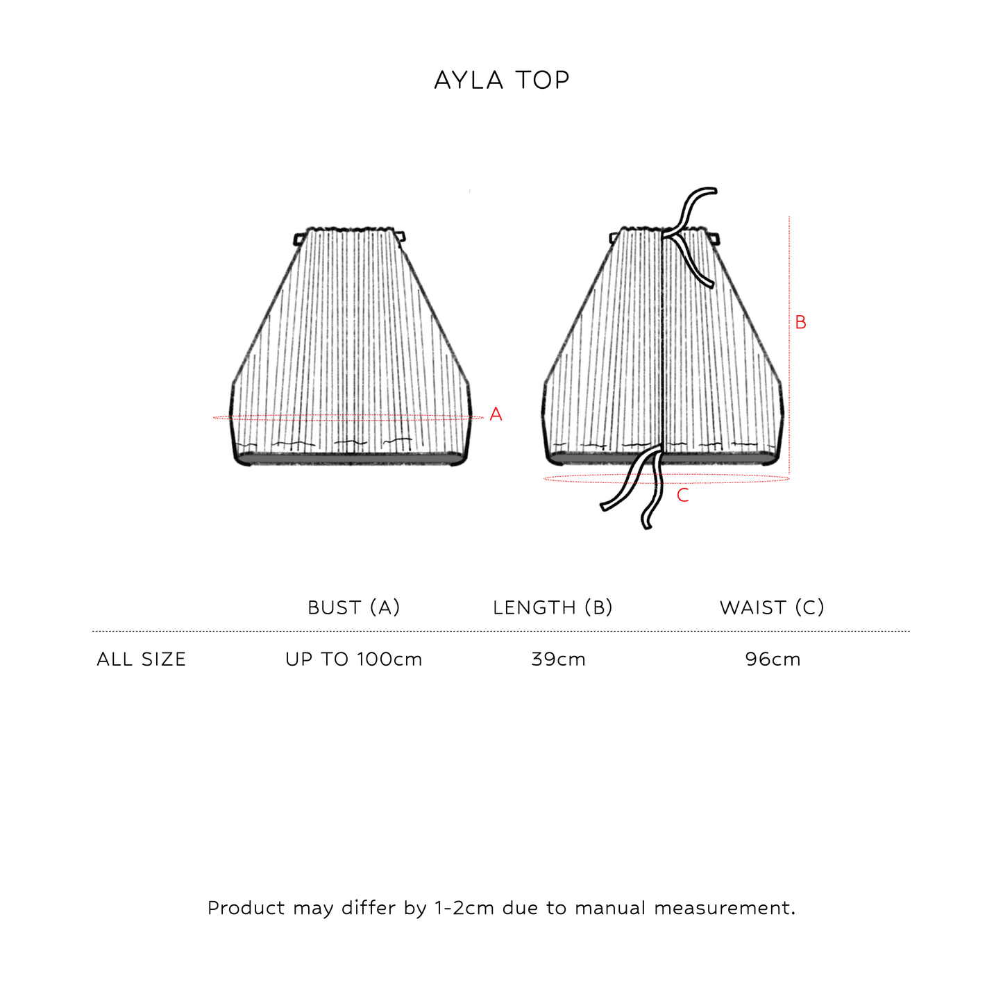 SAYA - AYLA - PLEATED HALTER TOP
