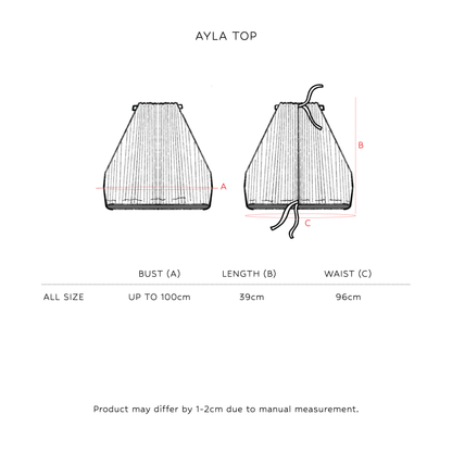 SAYA - AYLA - PLEATED HALTER TOP