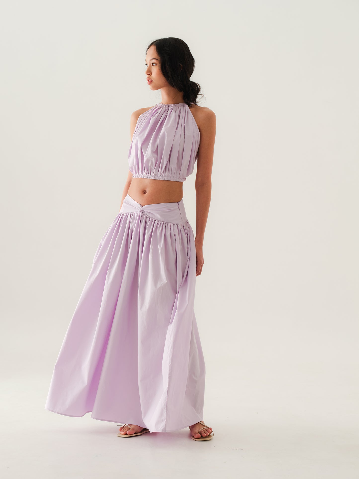 SAYA - AYLA - PLEATED HALTER TOP