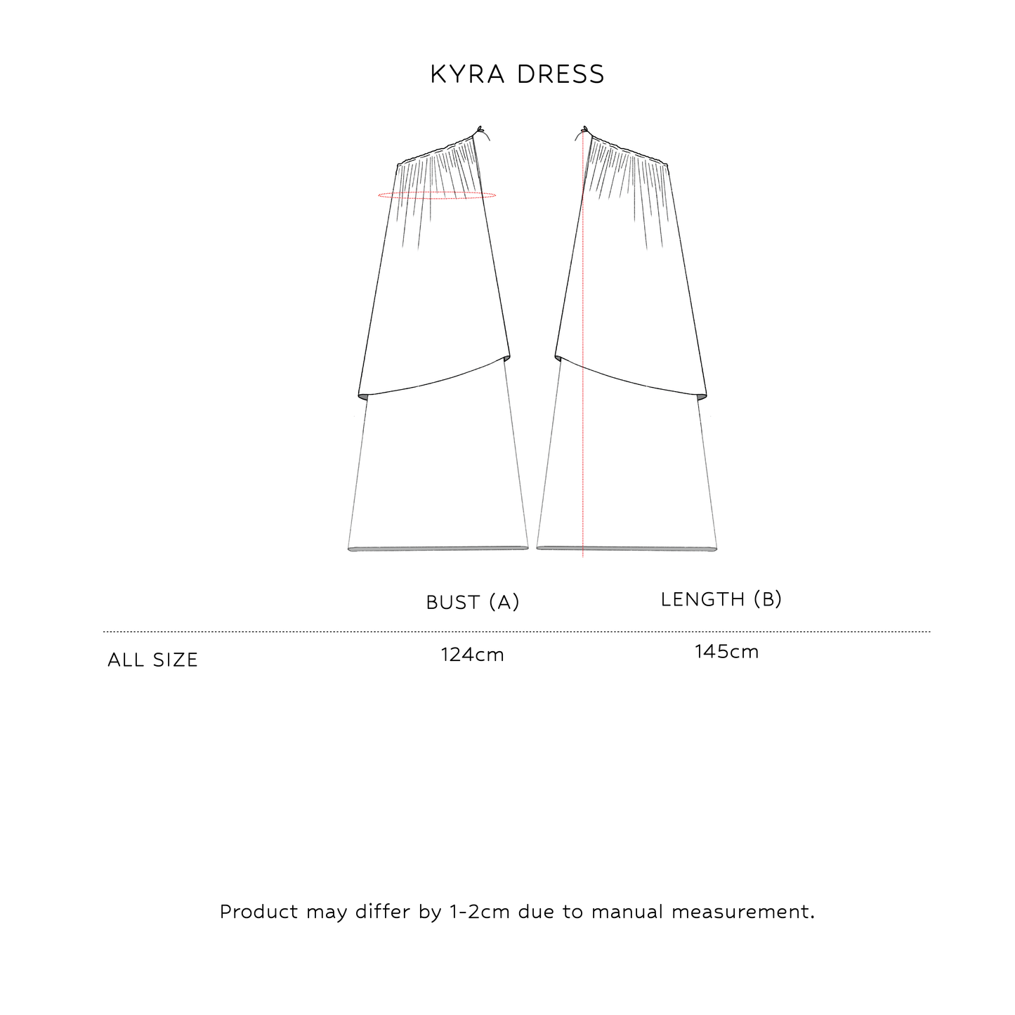 SAYA - KYRA - ONE SHOULDER MAXI DRESS