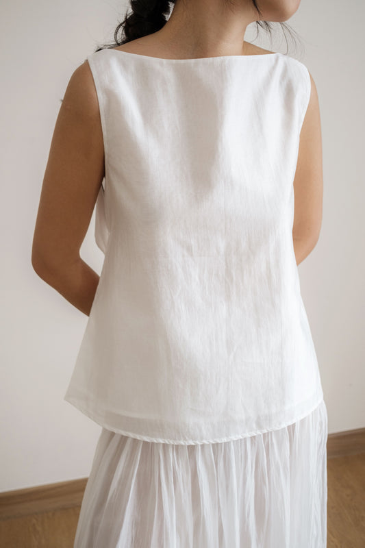 SAYA - SAYA X ELXI - INA - SLEEVELESS BOATNECK TOP
