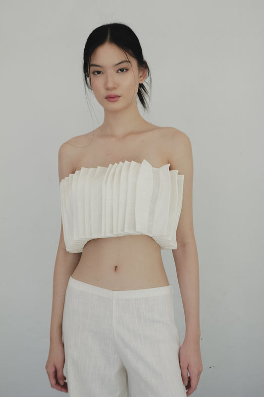 SAYA - ALGA - PINCHED PLEATS TUBE TOP