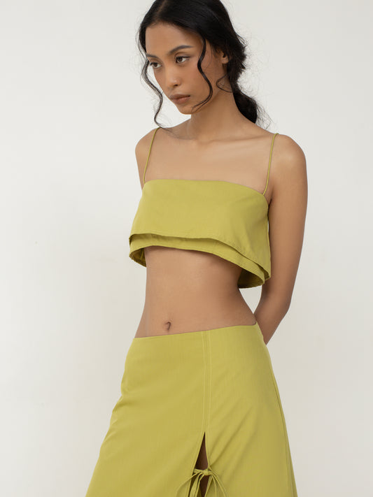 SAYA - SAYA X ANAZ - ASH - LAYER CROPPED TOP