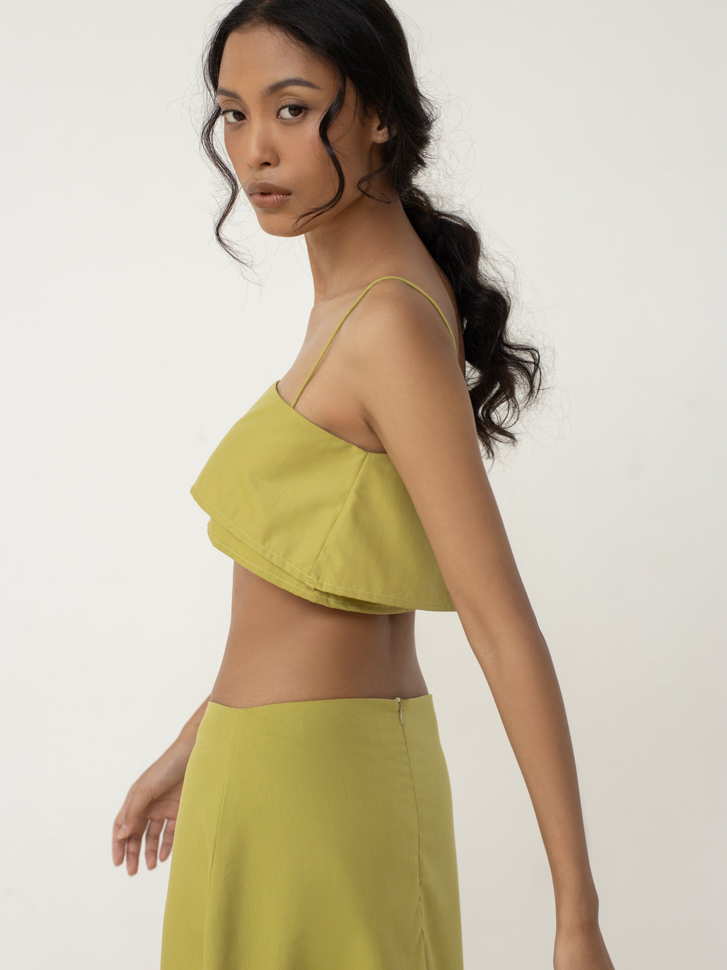 SAYA - SAYA X ANAZ - ASH - LAYER CROPPED TOP