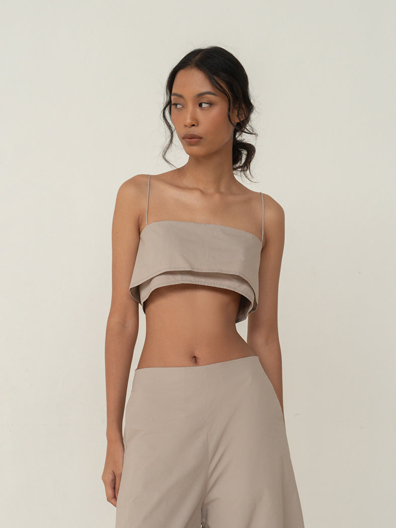 SAYA - SAYA X ANAZ - ASH - LAYER CROPPED TOP