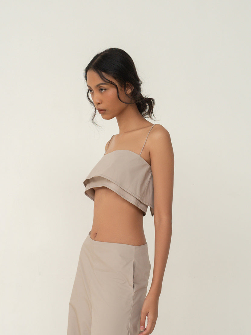 SAYA - SAYA X ANAZ - ASH - LAYER CROPPED TOP