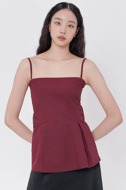 SAYA - SAYA X LOVE & FLAIR - JANETTA TUBE TOP IN WINE