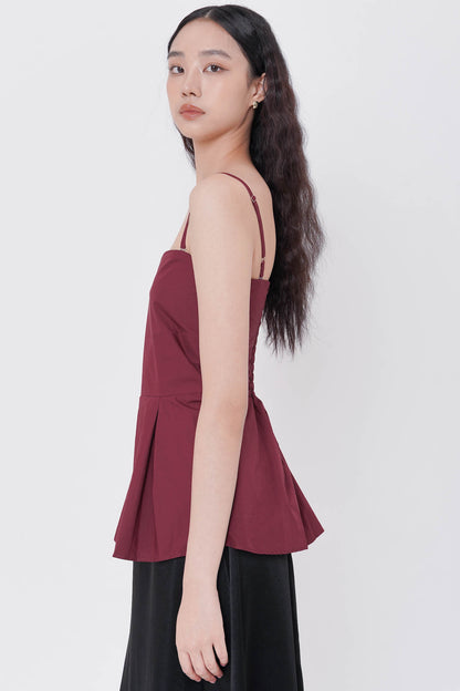 SAYA - SAYA X LOVE & FLAIR - JANETTA TUBE TOP IN WINE