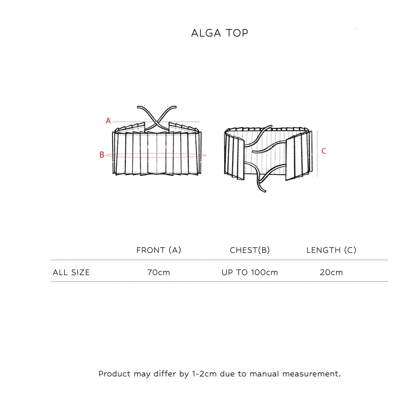 SAYA - ALGA - PINCHED PLEATS TUBE TOP