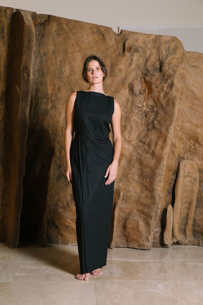 SAYA - MOIRA - HIGH SLIT MAXI DRESS